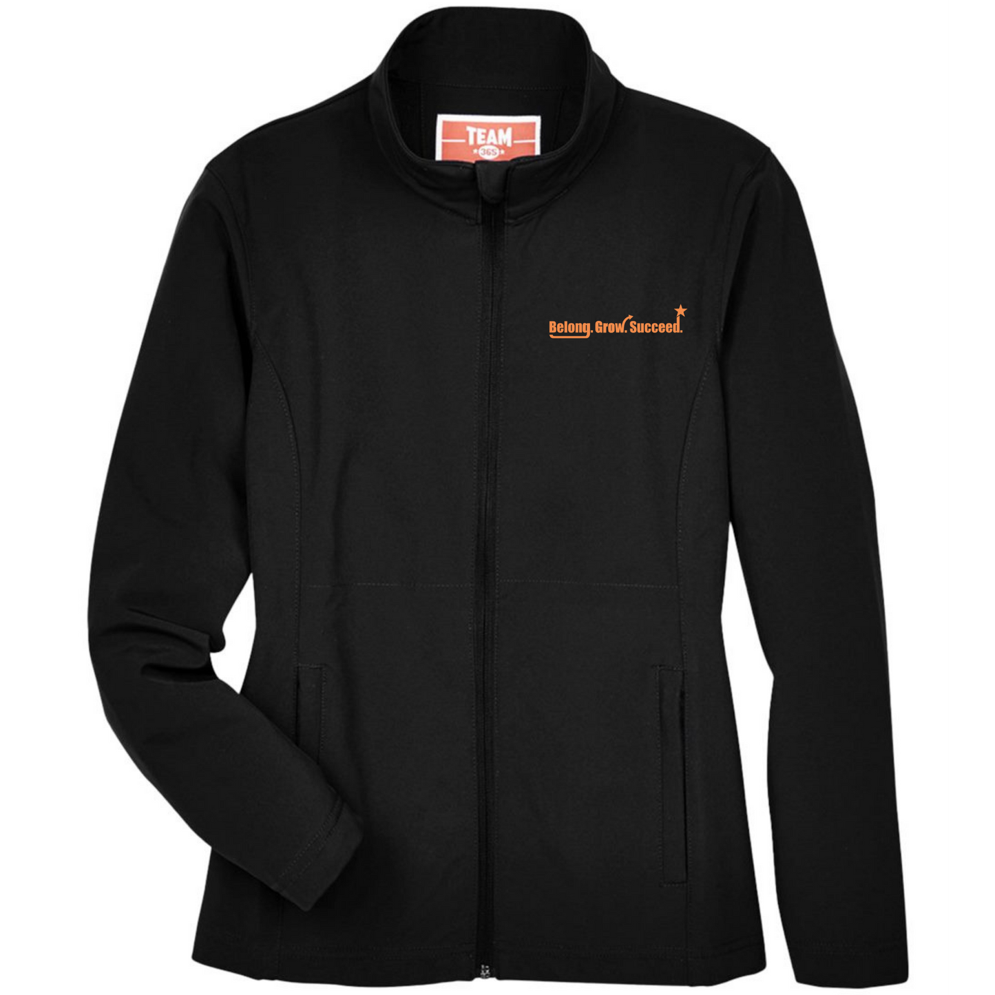 Belong. Grow. Succeed. Embroidered Soft Shell Jacket