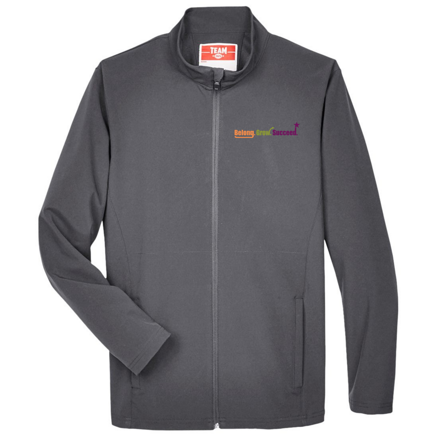 Belong. Grow. Succeed. Embroidered Soft Shell Jacket