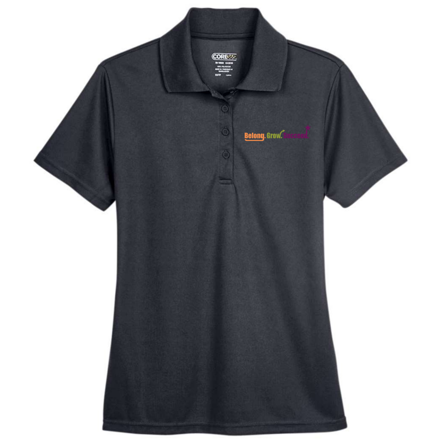 Belong. Grow. Succeed. Embroidered Polo