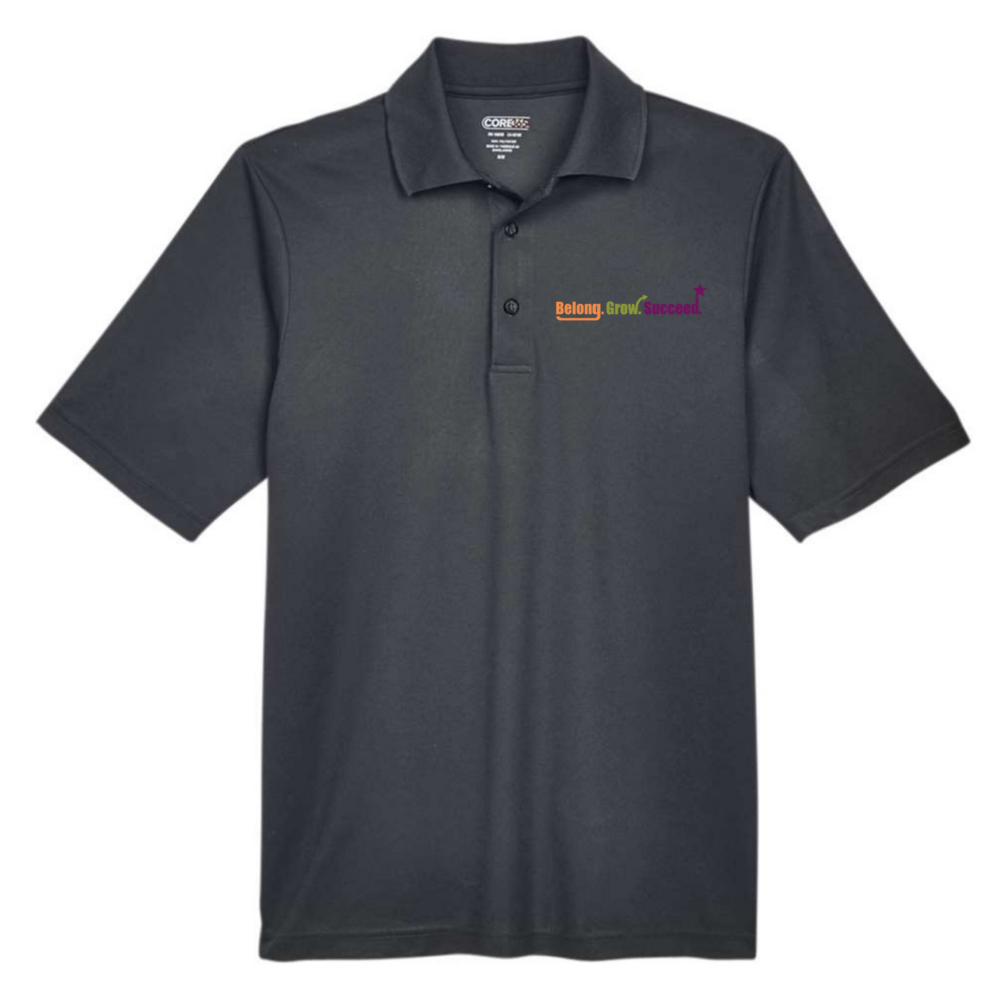 Belong. Grow. Succeed. Embroidered Polo