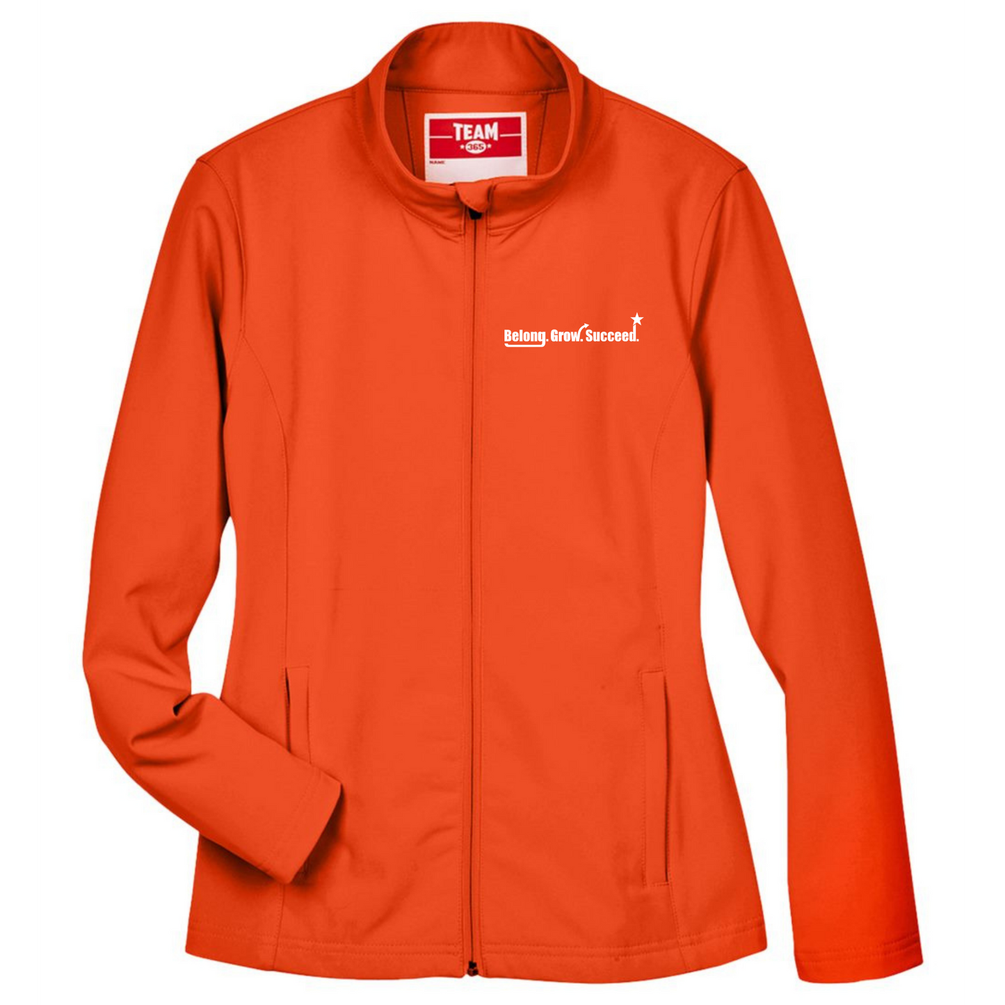 Belong. Grow. Succeed. Embroidered Soft Shell Jacket